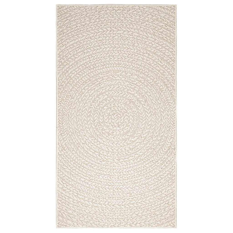 VidaXL Dywan zizur kremowy do użytku wewnątrz i na zewnątrz, 80x150 cm imitujący jutę