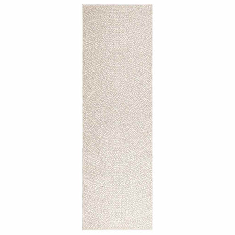 VidaXL Dywan zizur kremowy do użytku wewnątrz i na zewnątrz, 80x250 cm imitujący jutę