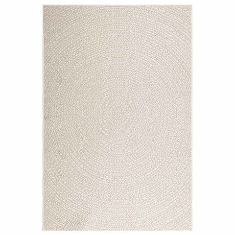 VidaXL Dywan zizur kremowy do użytku wewnątrz i na zewnątrz, 140x200 cm imitujący jutę