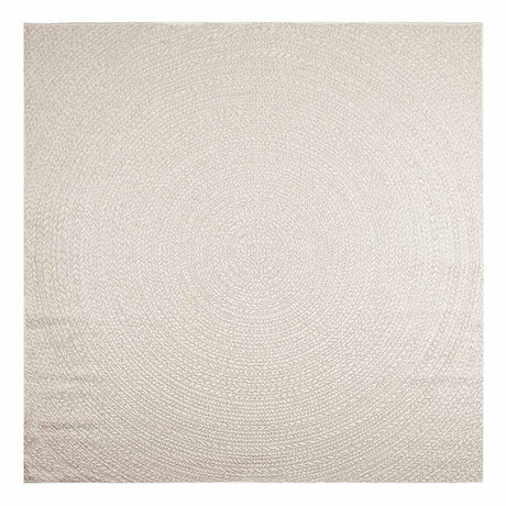 VidaXL Dywan zizur kremowy do użytku wewnątrz i na zewnątrz, 240x240 cm imitujący jutę