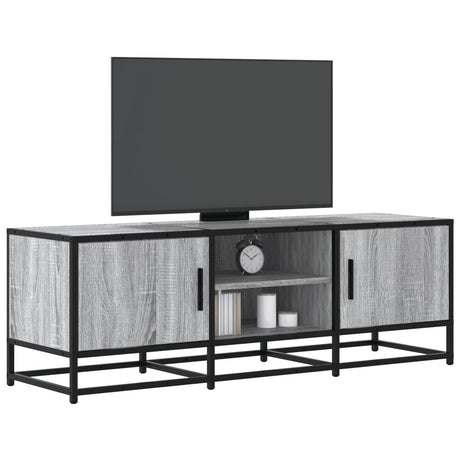 Vidaxl tv-meubel 120x35x41 cm bewerkt hout metaal grijs sonoma eiken