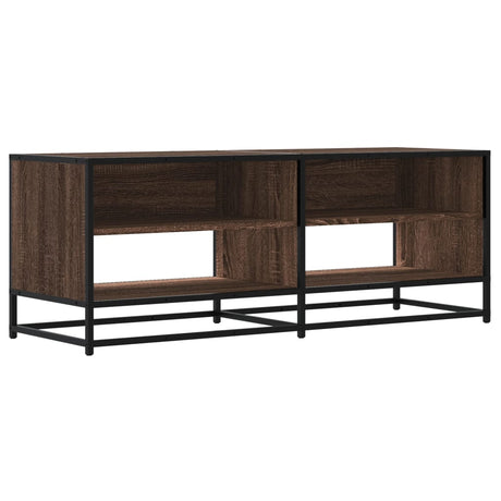 Vidaxl tv-meubel 120,5x40x46 cm bewerkt hout metaal bruin eikenkleur