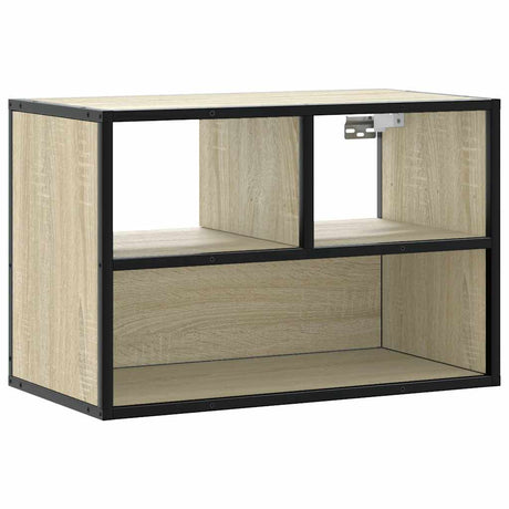Vidaxl tv-meubel 60x31x39,5 cm bewerkt hout metaal sonoma eikenkleurig