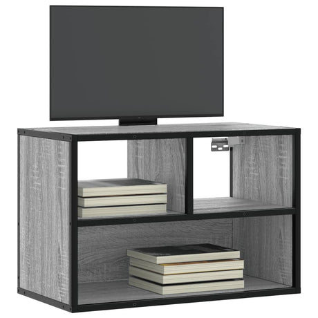 Vidaxl tv-meubel 60x31x39,5 cm bewerkt hout metaal grijs sonoma eiken