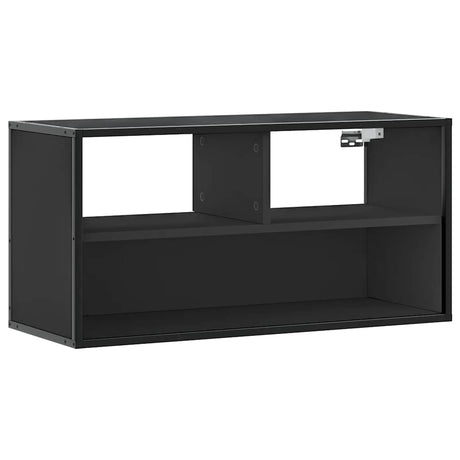 Vidaxl tv-meubel 80x31x39,5 cm bewerkt hout en metaal zwart