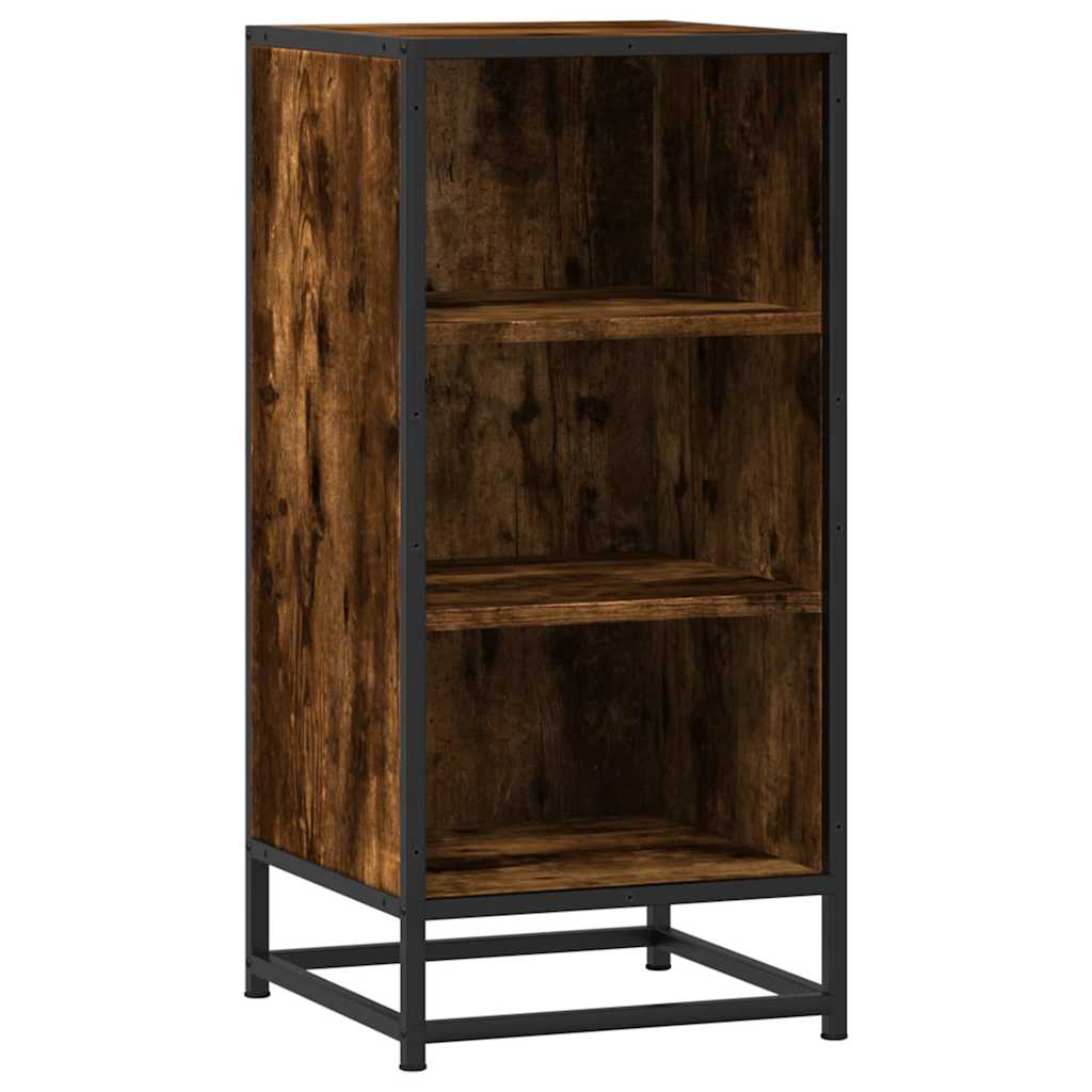 Vidaxl dressoir 35,5x35x76 cm bewerkt hout en metaal gerookt eiken