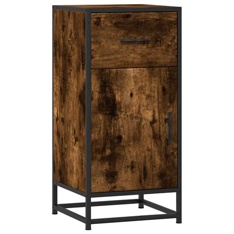 Vidaxl dressoir 35,5x35x76 cm bewerkt hout en metaal gerookt eiken