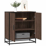 Vidaxl dressoir 68x35x76 cm bewerkt hout en metaal bruin eikenkleur