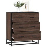 Vidaxl dressoir 68x35x76 cm bewerkt hout en metaal bruin eikenkleur