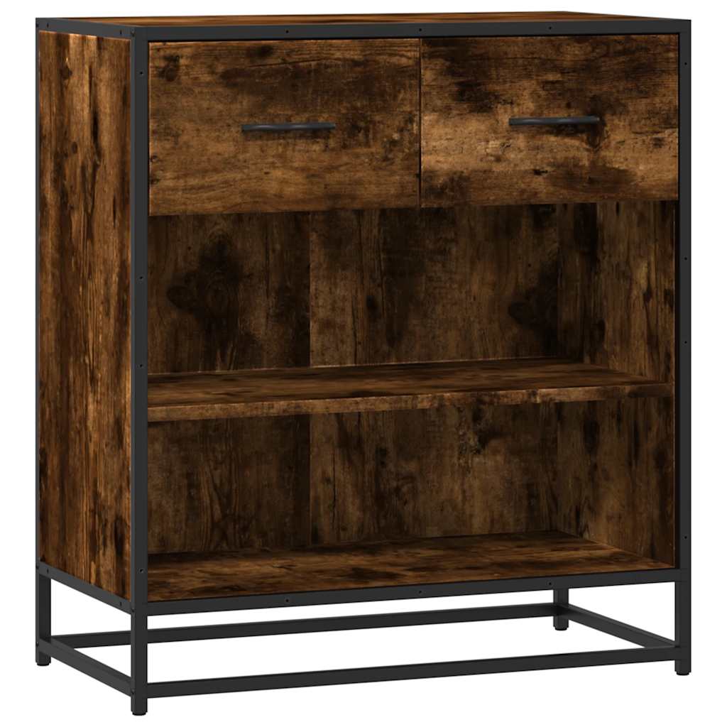 Vidaxl dressoir 68x35x76 cm bewerkt hout gerookt eikenkleurig