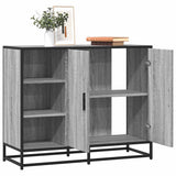 Vidaxl dressoir 92x35x76 cm bewerkt hout grijs sonoma eikenkleurig