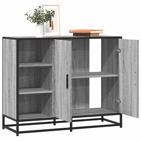 Vidaxl dressoir 92x35x76 cm bewerkt hout grijs sonoma eikenkleurig