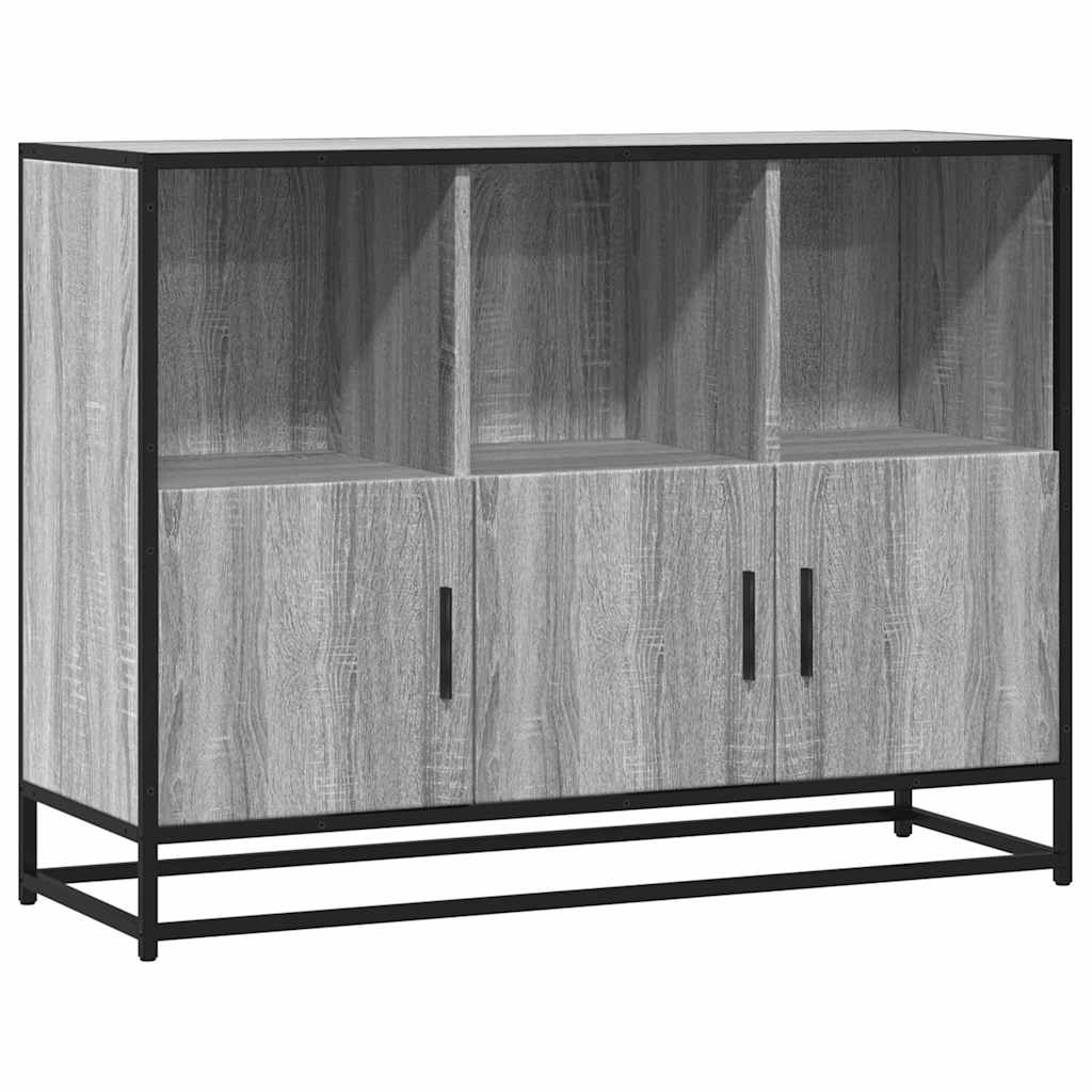 Vidaxl dressoir 100x35x76 cm bewerkt hout grijs sonoma eikenkleurig