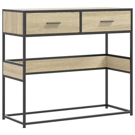 Vidaxl wandtafel 90x35x80 cm bewerkt hout sonoma eikenkleurig