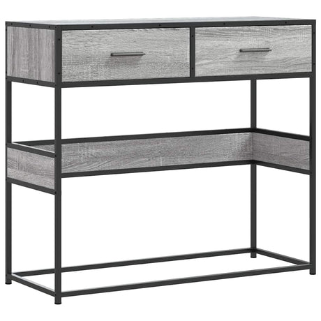 Vidaxl wandtafel 90x35x80 cm bewerkt hout grijs sonoma eikenkleurig