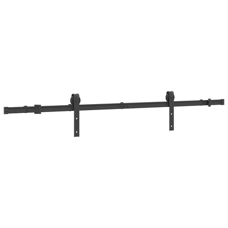 Skrzynia Vidaxxl z częściami do drzwi przesuwnych 183 cm stal czarna