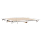 Vidaxl bedframe zonder matras massief grenenhout wit 160x200 cm
