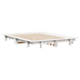 Vidaxl bedframe zonder matras massief grenenhout wit 140x190 cm
