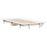 Vidaxl bedframe zonder matras massief grenenhout wit 75x190 cm