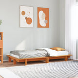 Vidaxl bedframe zonder matras massief grenenhout wasbruin 75x190 cm