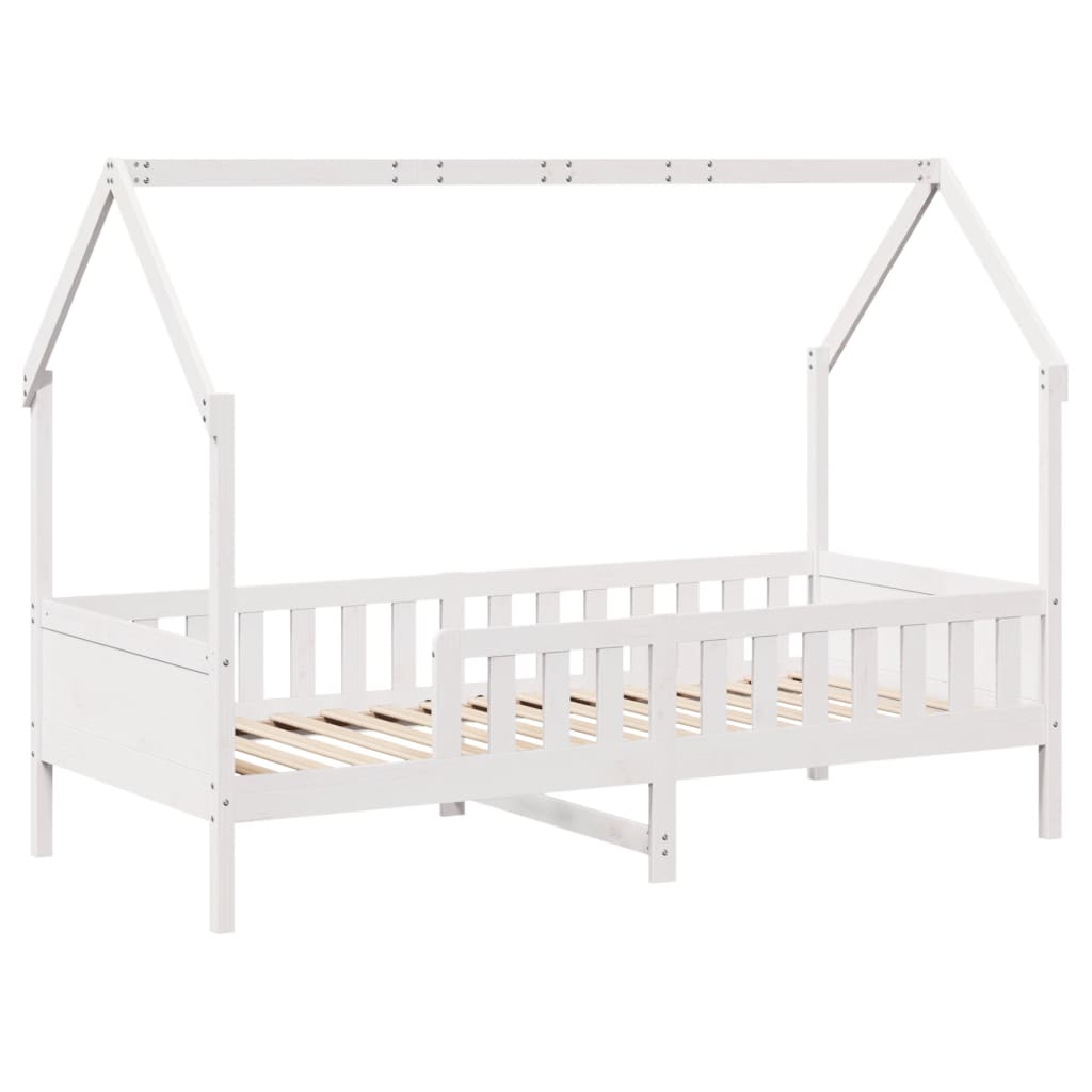 Vidaxl bedhuis wit massief grenenhout 90x190 cm