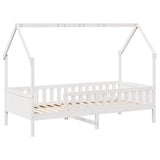 Vidaxl bedhuis wit massief grenenhout 90x190 cm
