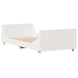 Vidaxl bedframe zonder matras massief grenenhout wit 90x200 cm