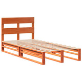 Vidaxl bedframe zonder matras massief grenenhout wasbruin 90x200 cm