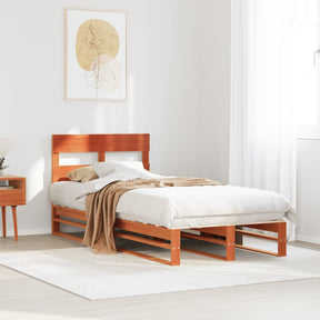 Vidaxl bedframe zonder matras massief grenenhout wasbruin 90x190 cm