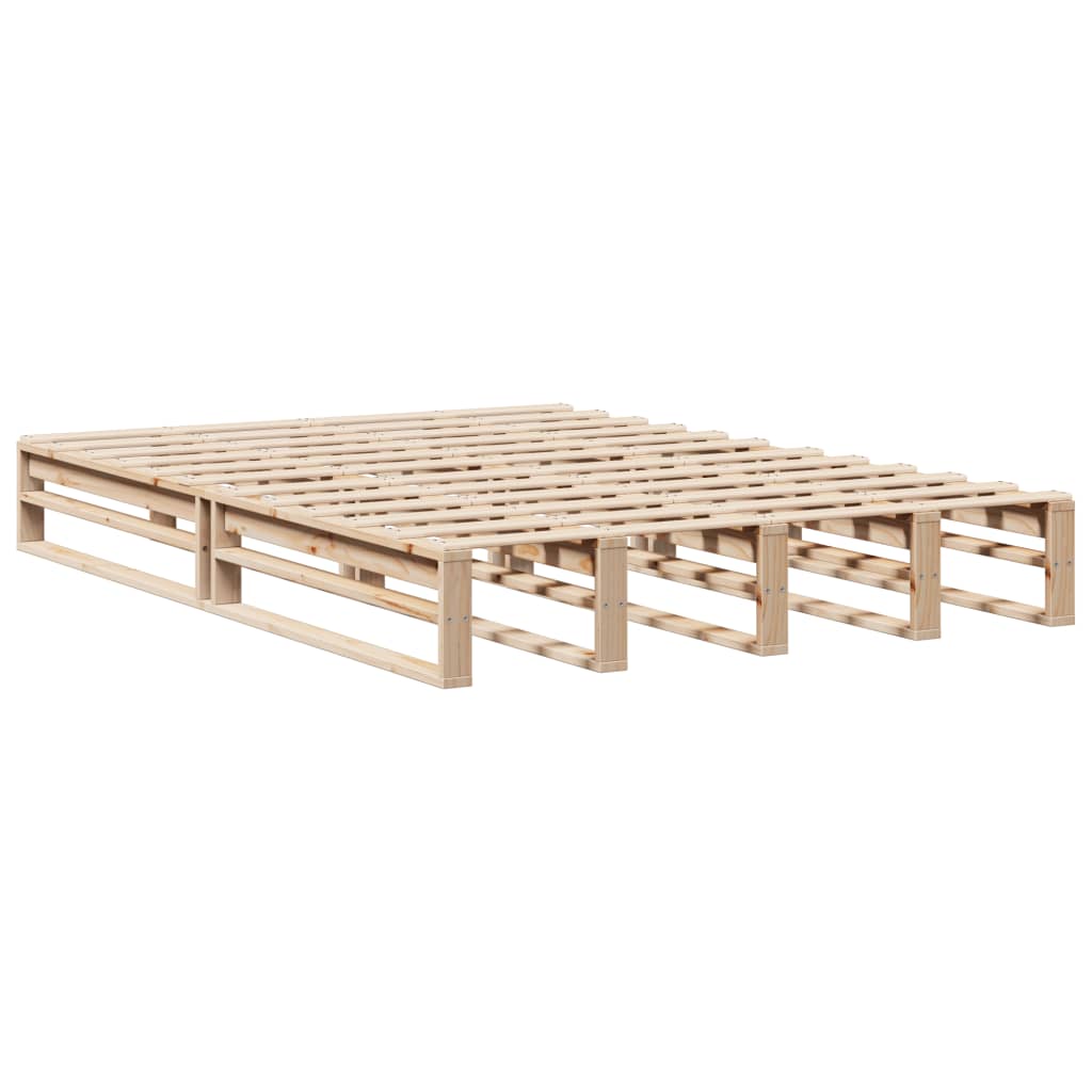 Vidaxl bedframe zonder matras massief grenenhout 135x190 cm