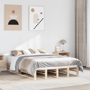 Vidaxl bedframe zonder matras massief grenenhout 140x190 cm
