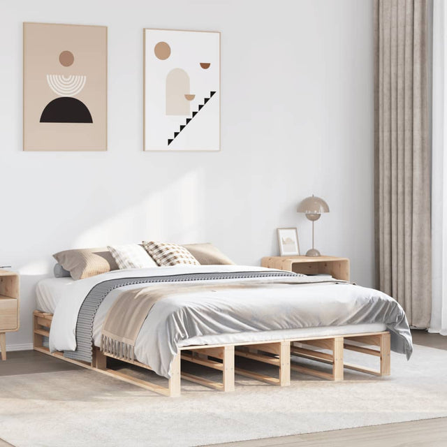 Vidaxl bedframe zonder matras massief grenenhout 140x190 cm