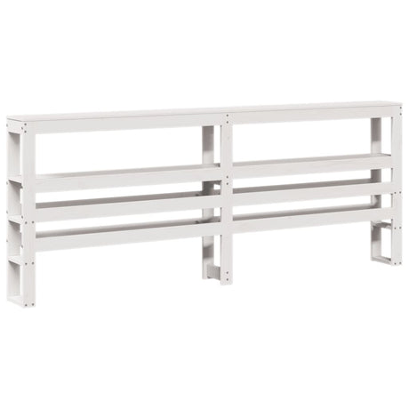 Vidaxl hoofdbord met schappen 200 cm massief grenenhout wit