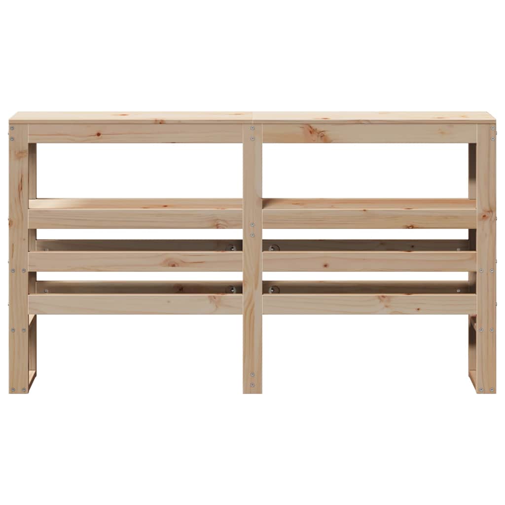 Vidaxl hoofdbord met schappen 160 cm massief grenenhout