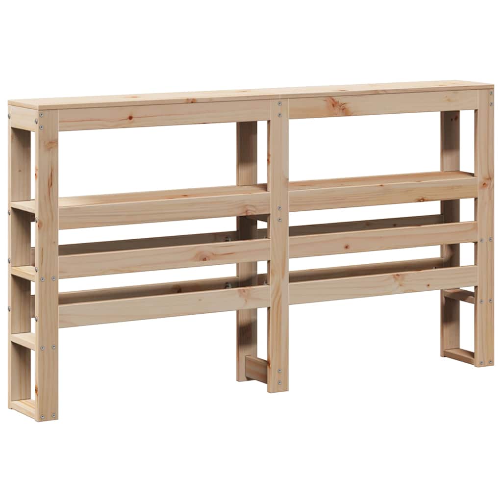 Vidaxl hoofdbord met schappen 150 cm massief grenenhout