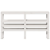 Vidaxl hoofdbord met schappen 120 cm massief grenenhout wit