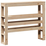 Vidaxl hoofdbord met schappen 90 cm massief grenenhout