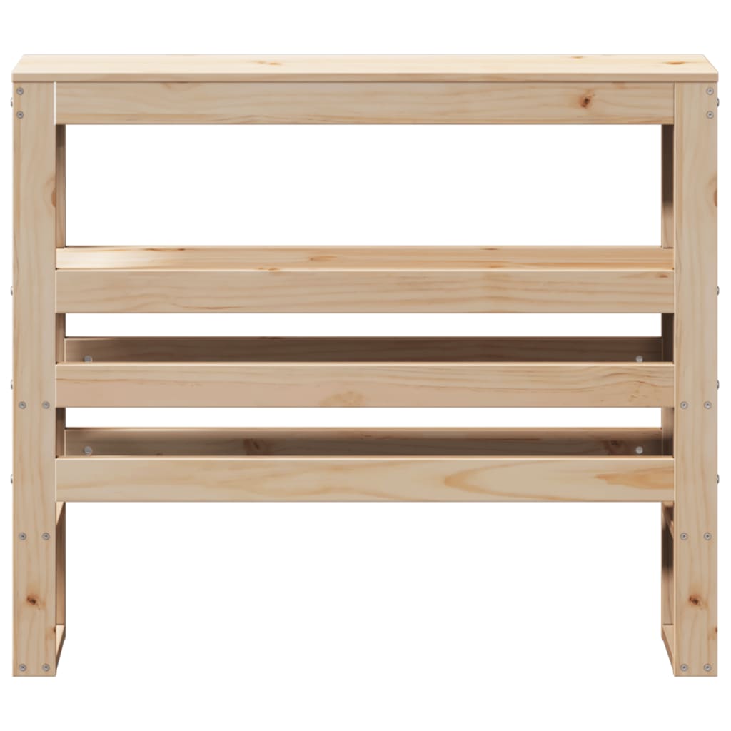 Vidaxl hoofdbord met schappen 75 cm massief grenenhout