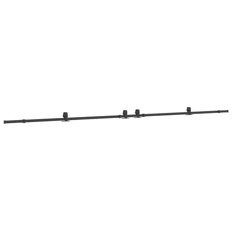 Skrzynia Vidaxxl z częściami do drzwi przesuwnych 427 cm stal czarna