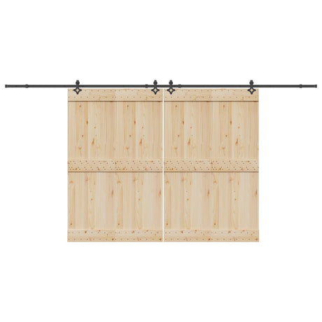 Skrzynia Vidaxxl z częściami do drzwi przesuwnych 427 cm stal czarna