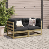 Vidaxl 2-delige loungeset geïmpregneerd grenenhout