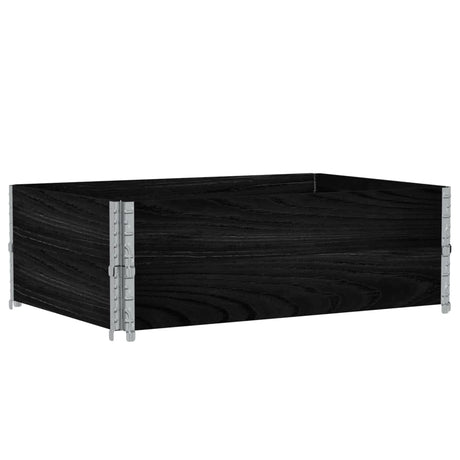 Przedłużenia palet Vidaxx 2 szt. 120x80 cm z litego drewna sosnowego w kolorze czarnym