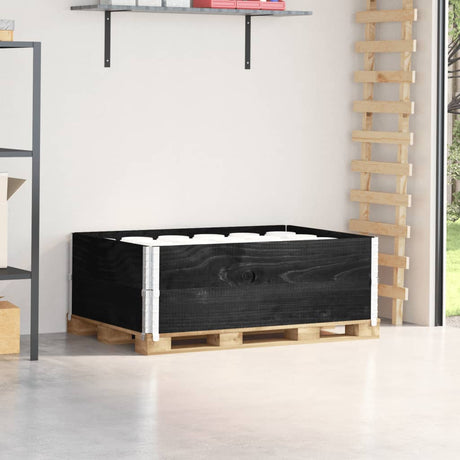 Przedłużenia palet Vidaxx 2 szt. 120x80 cm z litego drewna sosnowego w kolorze czarnym