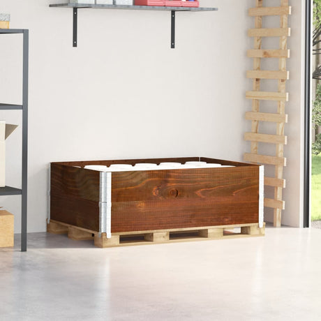 Nadstawki paletowe Vidaxx 2 szt. 120x80 cm z litego drewna sosnowego, brązowe