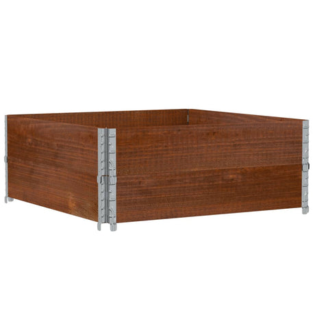 Przedłużenia palet Vidaxx 2 szt. 100x100 cm lite drewno sosnowe brązowe