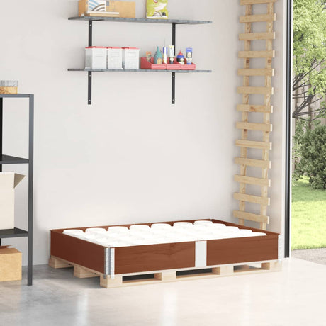 Górna krawędź palety Vidaxx 150x100 cm z litego drewna sosnowego w kolorze brązowym