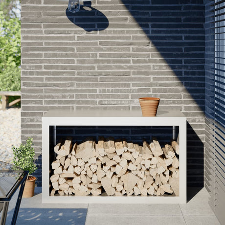 Stojak na drewno opałowe Vidaxx 100x40x60 cm stalowo-biały