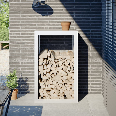 Stojak na drewno opałowe Vidaxx 60x40x100 cm stalowo-biały