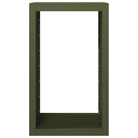 Stojak na drewno opałowe Vidaxx 60x40x100 cm stalowo-zielony