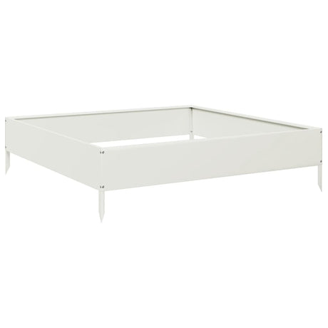 Podniesiona donica Vidaxx 100x100x26 cm stalowo-biała